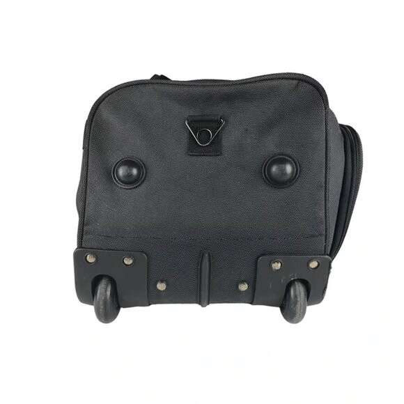 KKDK Unisex Adult‎ Black Gray Double Handles Pockets Trolley Duffle Luggage Bag - Picture 5 of 11